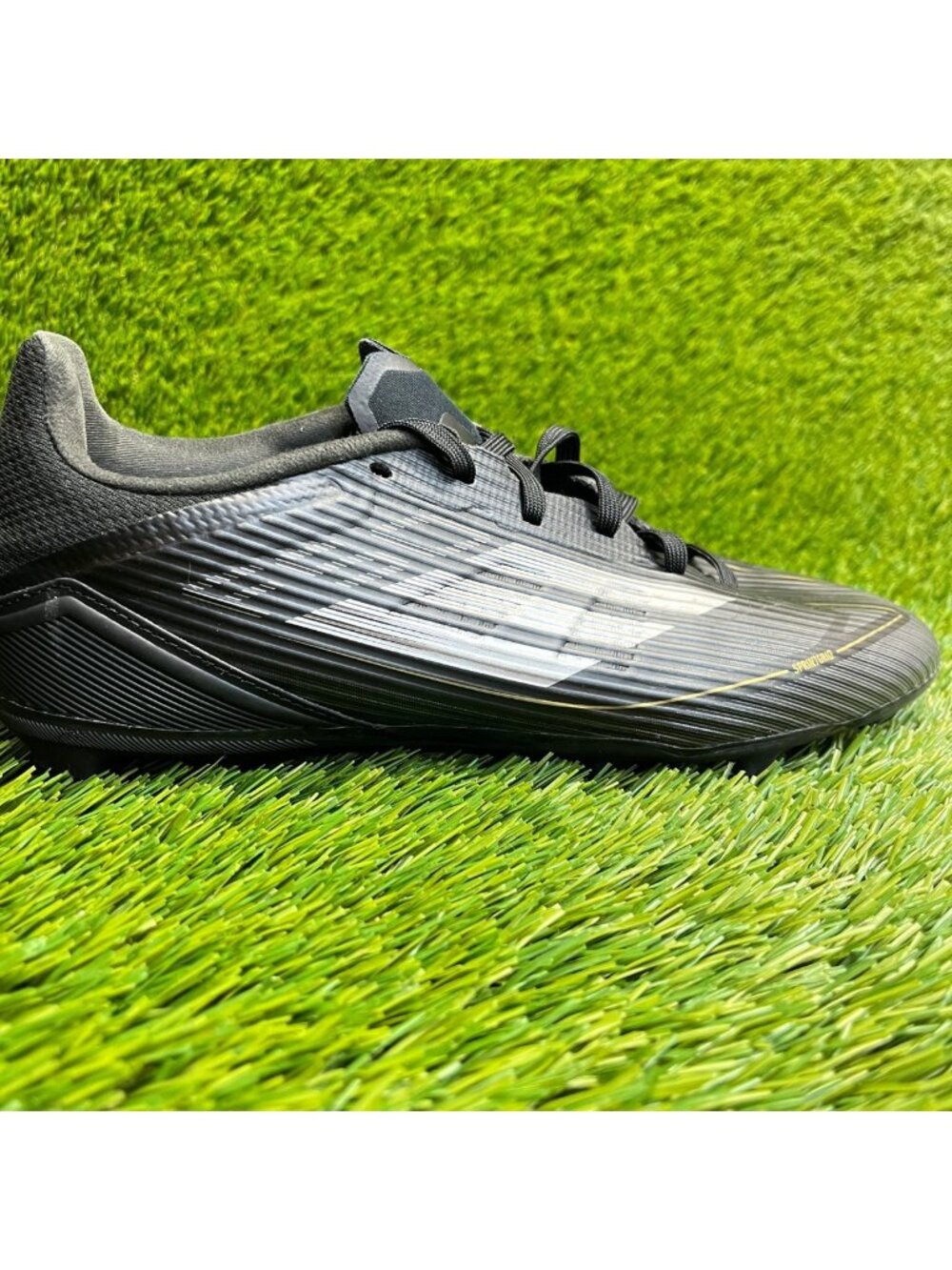 Adidas F50 League FG/MG Mens Size 7 Black‎ Athletic Running Soccer Cleats Shoes